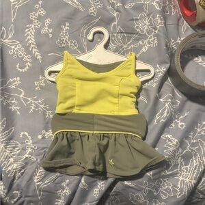 American Girl Yellow and Gray Doll Dress
